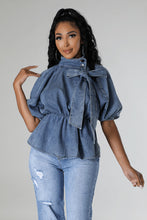 Load image into Gallery viewer, Yes| Denim top
