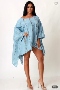 Denim Destroyed| Poncho